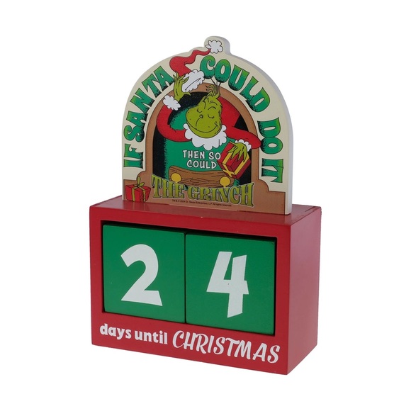 Dr. Seuss' How the Grinch Stole Christmas Red Countdown Christmas Calendar Decor - Picture 6 of 6